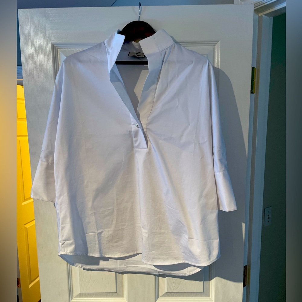 Tuckernuck XS Blanc Willow blouse
